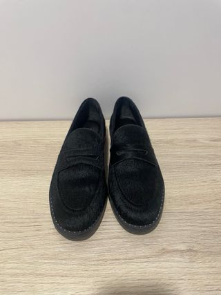 Mocasines de Piel Negro Talla 38