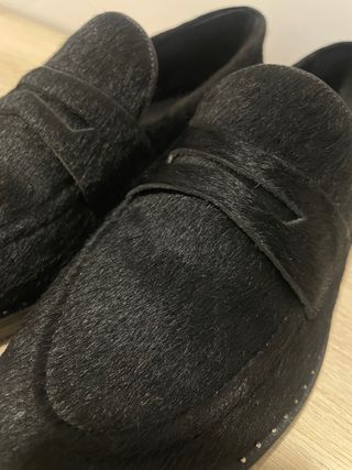 Mocasines de Piel Negro Talla 38