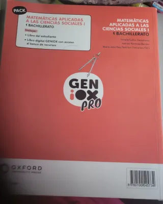 Matematicas aplicadas a las Ciencias Sociales I