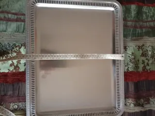 Vassoio grande cesellato acciaio Inox 18/10