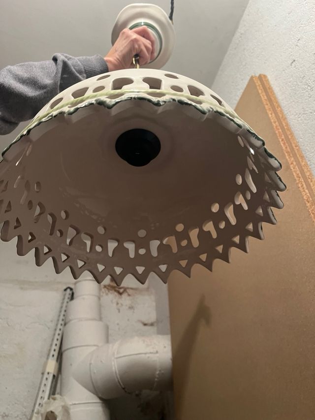 Lámpara colgante vintage cerámica