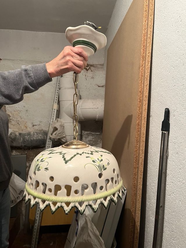 Lámpara colgante vintage cerámica