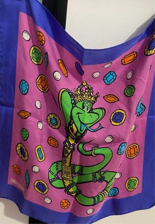 Foulard Moschino in seta Serpente Gioielli 50x50cm