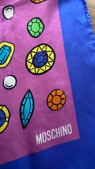 Foulard Moschino in seta Serpente Gioielli 50x50cm