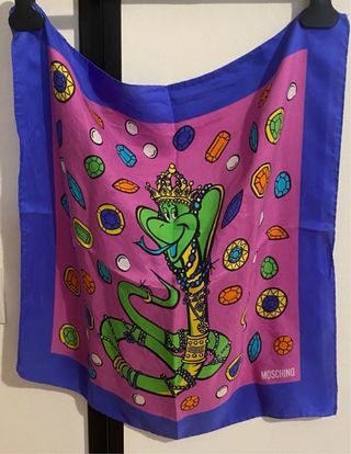 Foulard Moschino in seta Serpente Gioielli 50x50cm