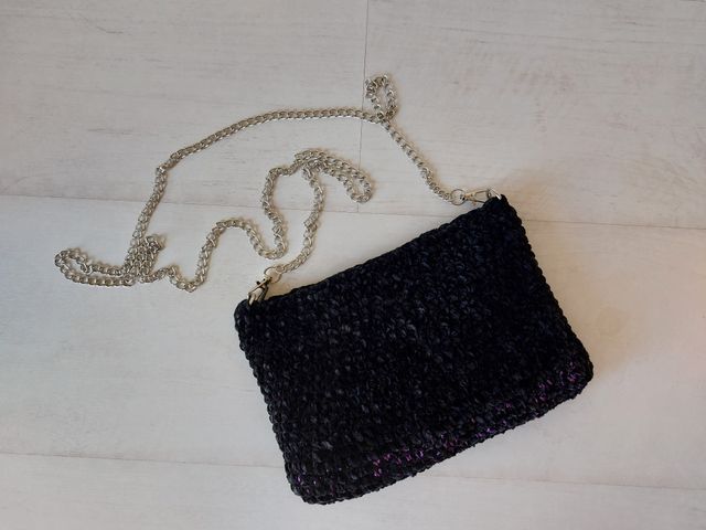 Bolso fiesta crochet negro nuevo