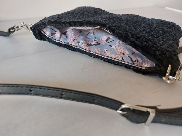 Bolso fiesta crochet negro nuevo