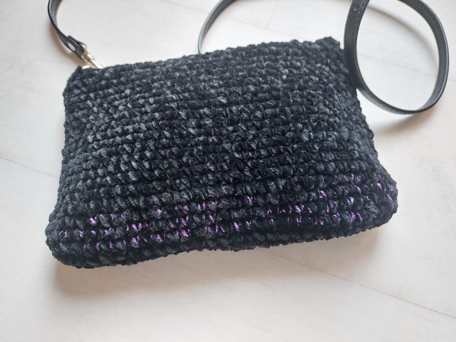 Bolso fiesta crochet negro nuevo