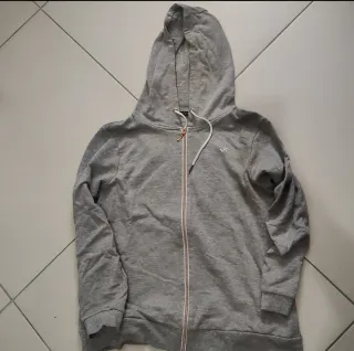 Felpa unisex grigia con zip