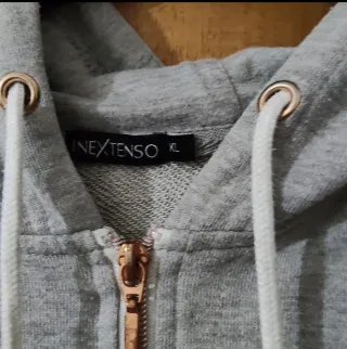 Felpa unisex grigia con zip