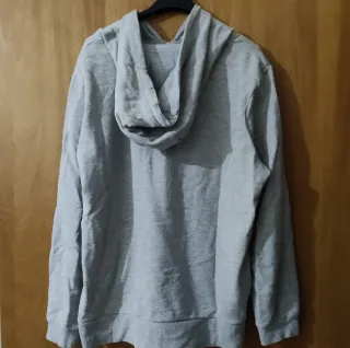 Felpa unisex grigia con zip