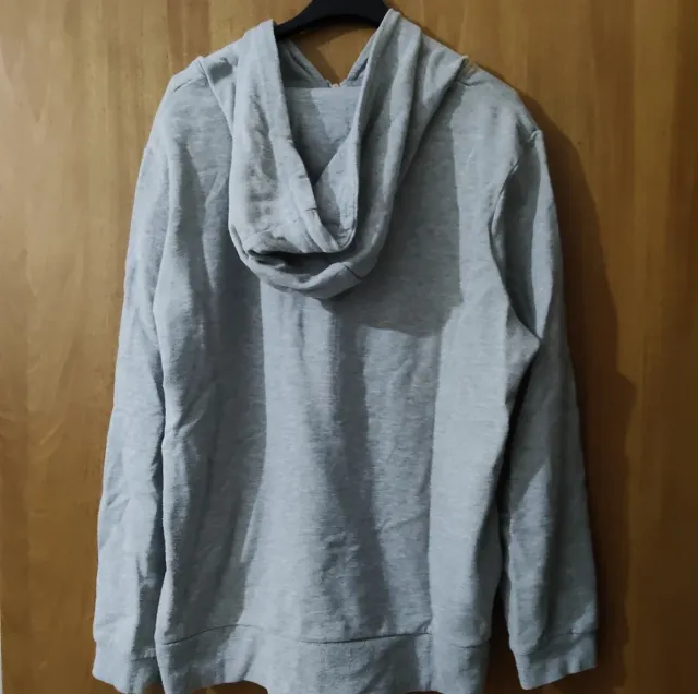 Felpa unisex grigia con zip