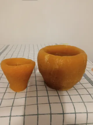 Set 2 candele arancioni