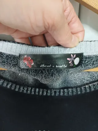 Jersey fantasía desigual con brillos