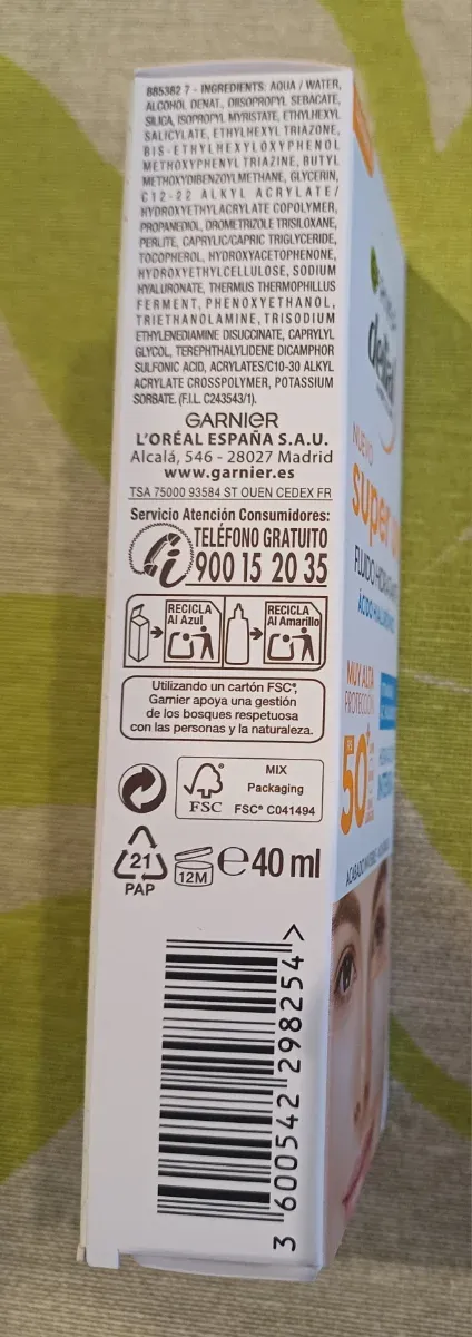 Garnier Delial Super UV Fluido Hidratante SPF 50