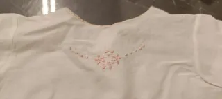 Camicetta neonato lino e cotone bianca