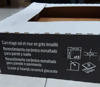 9 losas cerámicas marrón 33x33 cm