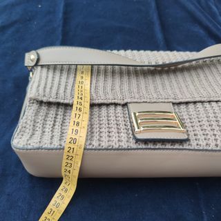 Borsa tracolla beige e oro