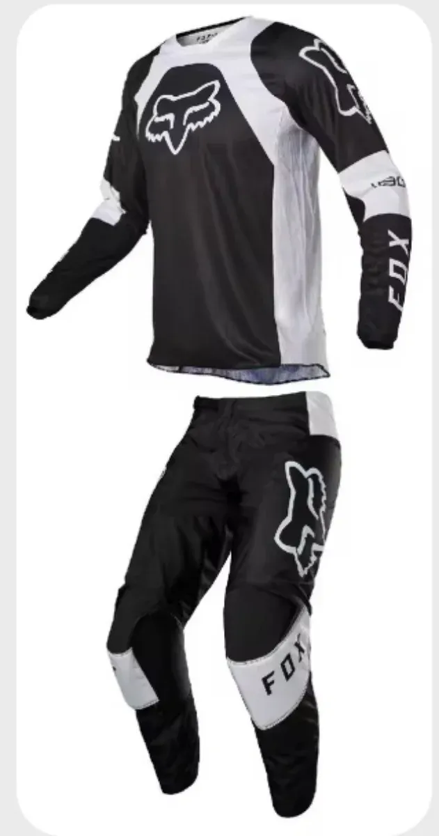 Traje Fox Motocross Negro y Blanco