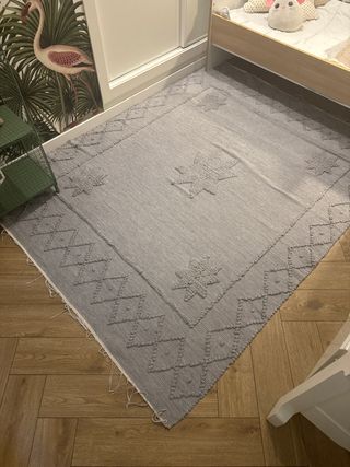 Alfombra infantil estrellas azul/gris 2 metros