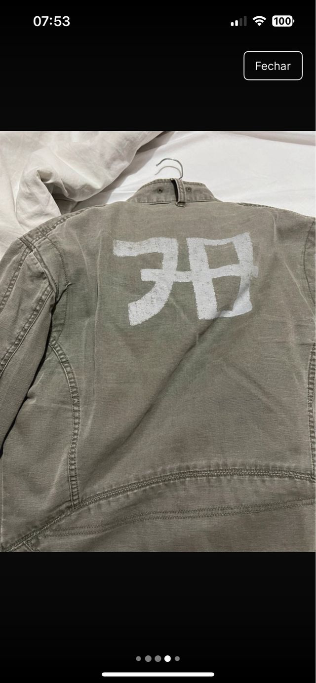 Casaco Diesel verde militar com estampa