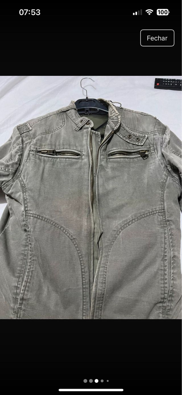 Casaco Diesel verde militar com estampa