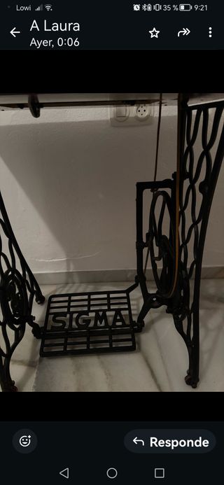 Máquina de coser Sigma antigua. Buen estado.