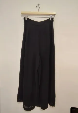 Pantalón ancho Mango negro