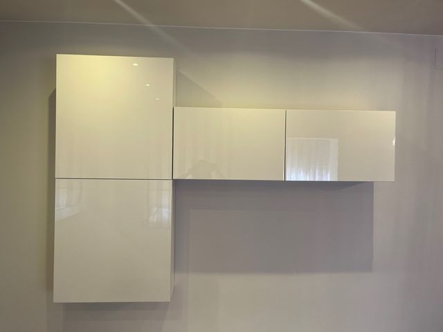 Mueble de salón modular blanco modelo Besta Ikea