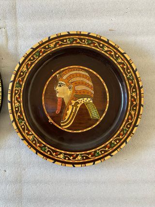 Coppia piatti decorativi egiziani vintage