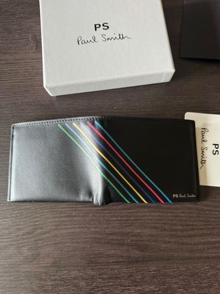 Portafoglio Paul Smith Pelle Nero Stripes