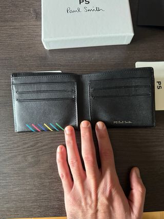 Portafoglio Paul Smith Pelle Nero Stripes