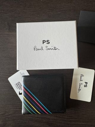Portafoglio Paul Smith Pelle Nero Stripes
