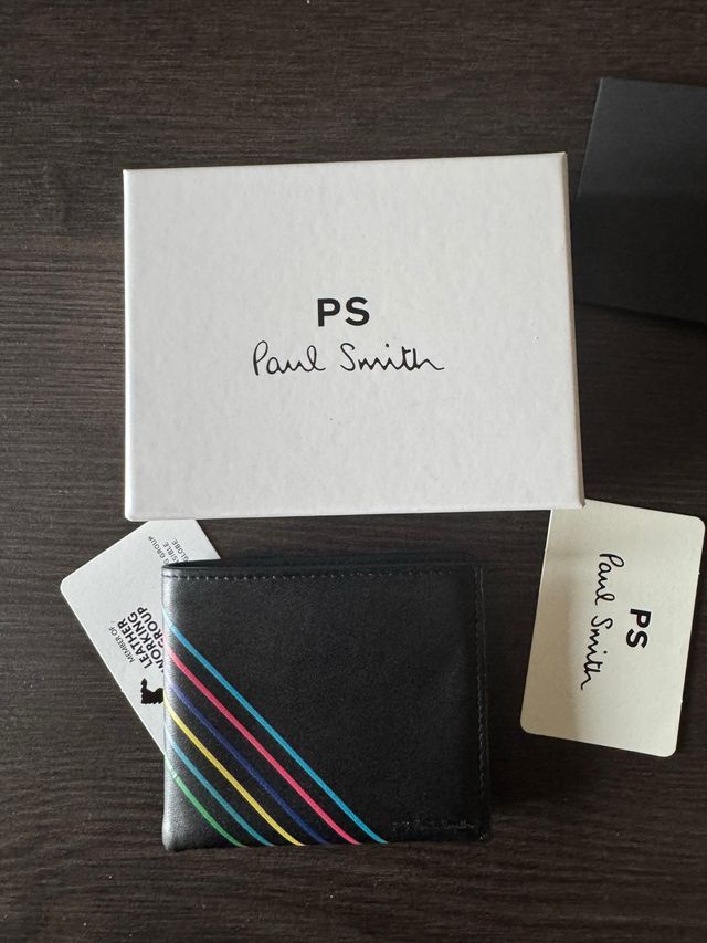 Portafoglio Paul Smith Pelle Nero Stripes