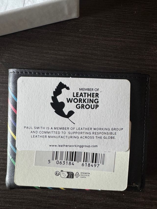 Portafoglio Paul Smith Pelle Nero Stripes