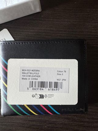 Portafoglio Paul Smith Pelle Nero Stripes