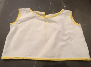 Camicetta a giro neonato cotone e lino