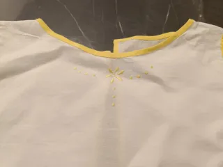 Camicetta a giro neonato cotone e lino