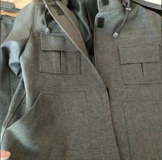 Completo giubbino e pantalone donna grigio