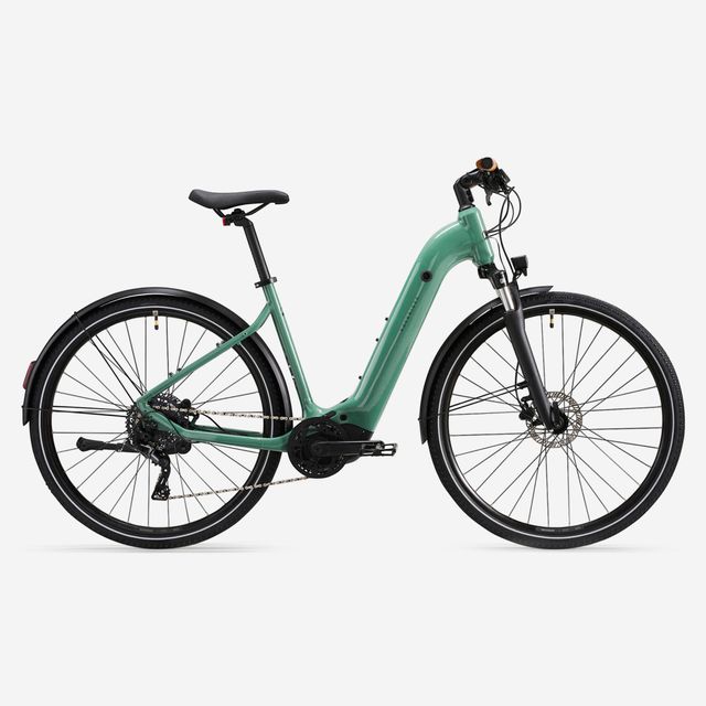 Bicicleta eléctrica trekking motor central E-Actv 500 Verde