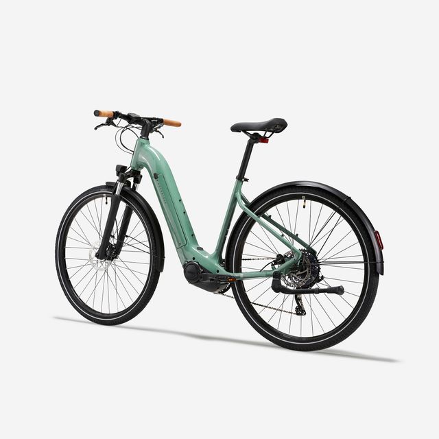 Bicicleta eléctrica trekking motor central E-Actv 500 Verde