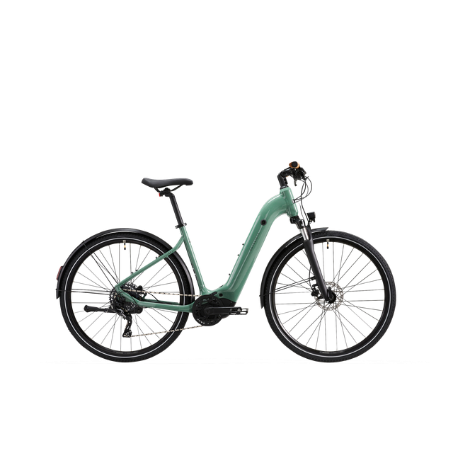 Bicicleta eléctrica trekking motor central E-Actv 500 Verde