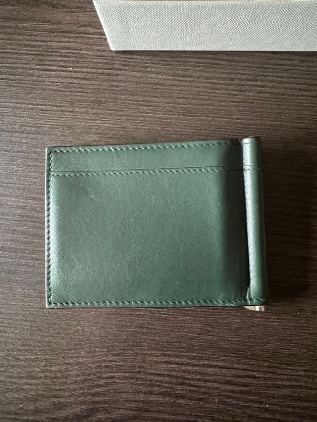 Portafogli Pineider Clip Banconote Verde Pelle