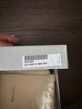 Portafogli Pineider Clip Banconote Verde Pelle