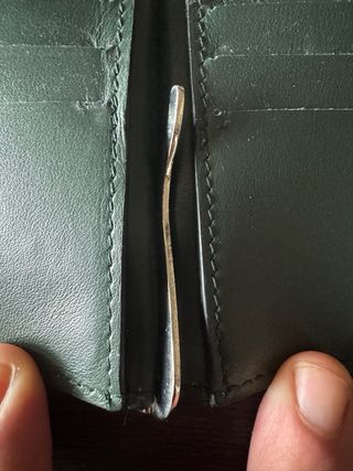 Portafogli Pineider Clip Banconote Verde Pelle