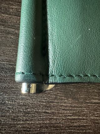 Portafogli Pineider Clip Banconote Verde Pelle