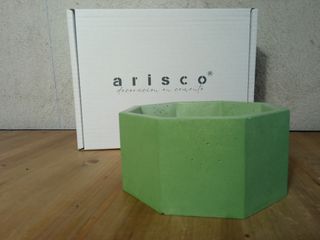 Copri Vaso ottagonale in cemento verde