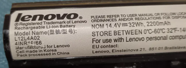 Batería Lenovo L12L4AA02