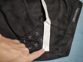 Minifalda Zara antelina con flecos