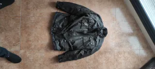 Cazadora moto hombre negra + Protección de espalda